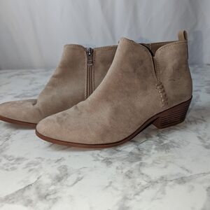 Sam & Libby Taupe Ankle Booties